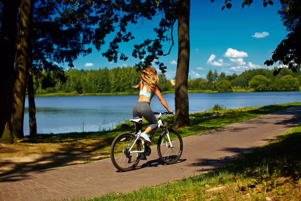 Wycieczka rowerowa wokół zalewu Poraj 1 rower poraj