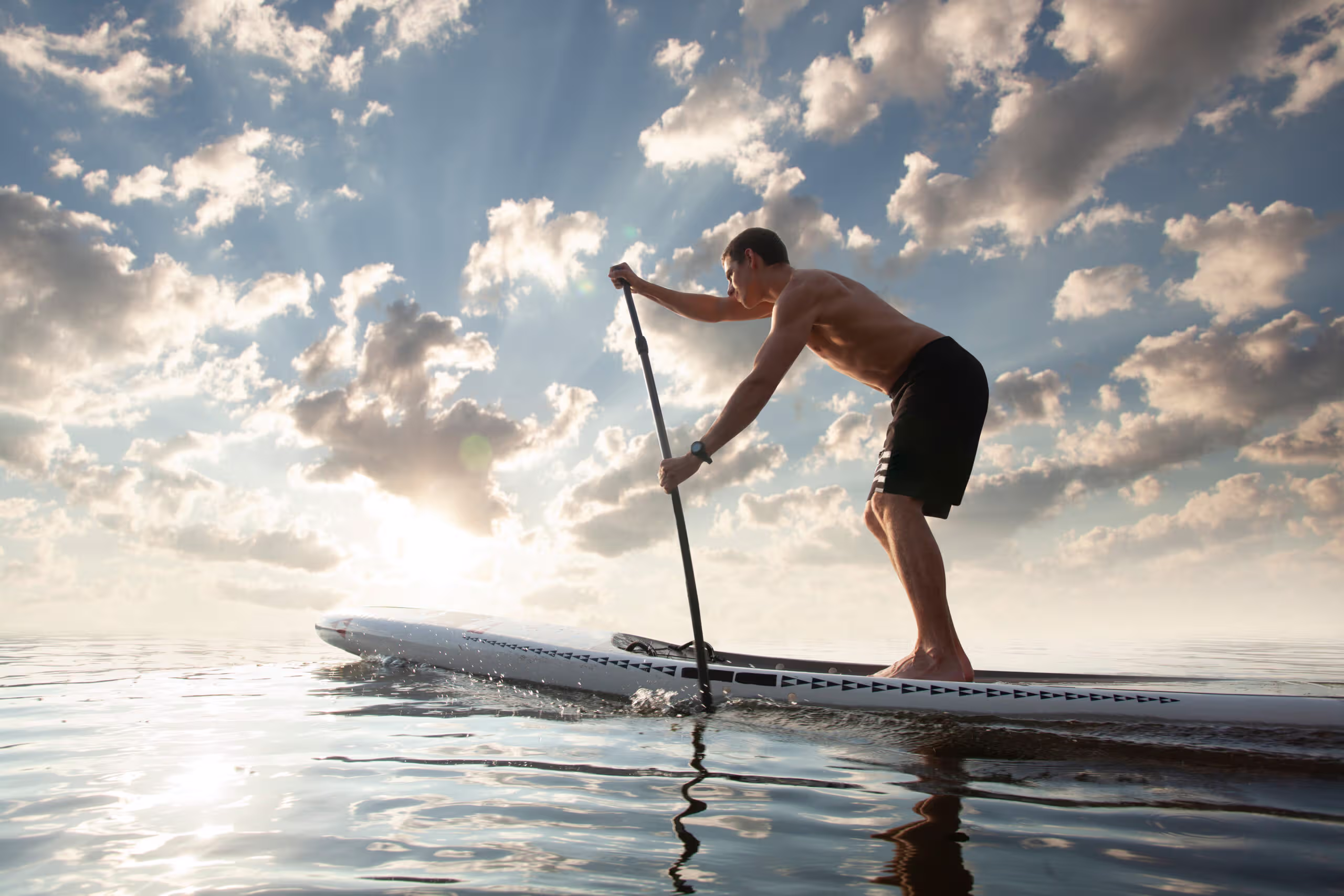 Zalew Poraj 10 kayaking man paddling kayak canoeing paddling scaled